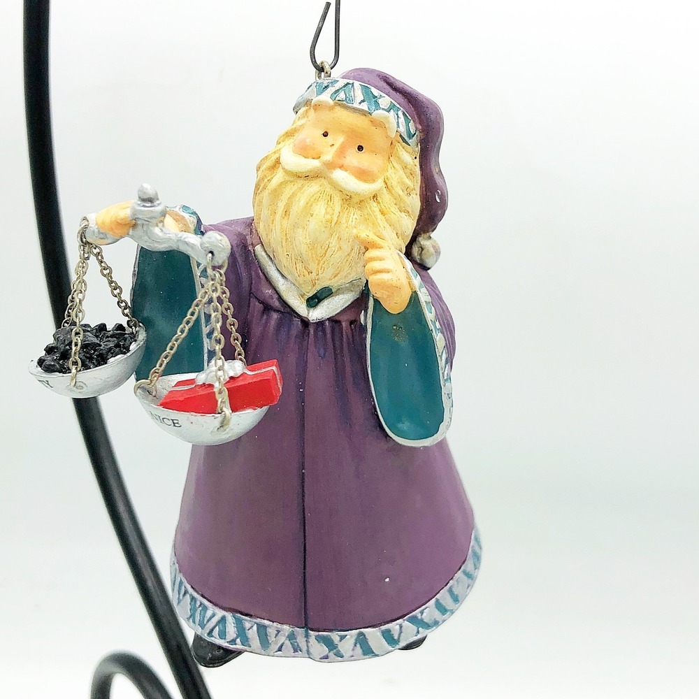 Colorway The Decision 2003 Hallmark Ornament Santa in Purple